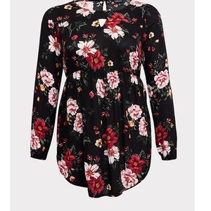 NWOT - Floral Babydoll Tunic